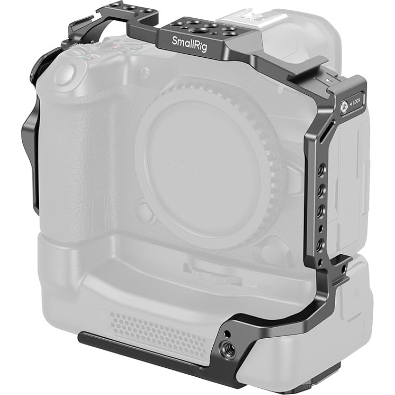 SMALLRIG R5 Mark II Cage for Canon R5 Mark II Compatible with Arca Tripods, Stabilizers for DJI RS 2 / RSC 2 / RS 3 / RS 3 Pro/RS 4 / RS 4 Pro and CF-R20EP Fan - 5092