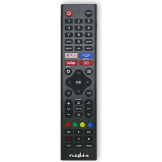 Replacement Remote Control Suitable for Hi-Sense Pre-Programmed 1 Device Disney + Button/Netflix Button/Rakuten TV Button - Infrared - Black
