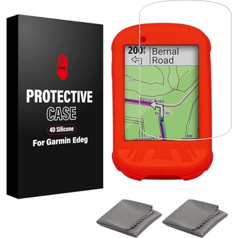 Garmin Edge 530/830 dėklas - Garmin Edge dėklas Silikoninis grūdintas stiklas Garmin Edge 530/830 Garmin Edge ekrano apsauga Garmin Edge (juoda/raudona/apelsinų/šviesiai mėlyna)