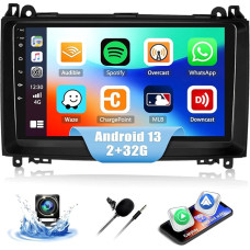 2G + 32G CAMECHO Android 13 Car Radio for Mercedes Benz B-Class W245 Viano Vito W639 Sprinter with Navi Carplay Android Car, 9 Car Radio Touch Display with RDS DSP MirrorLink Bluetooth + Reversing