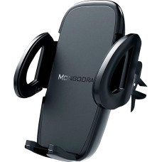 Mongoora Air Vent Phone Holder, Lockable Universal for Any Smartphone, iPhone, Android - Clip On Dashboard Phone Holder - Stocking Filler White Elephant
