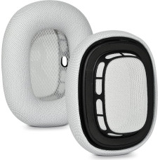 umvowuxa Ersatz-Ohrpolster für AirPods Max Kopfhörer, Ohrpolster mit weicherem Proteinleder und geräuschisoliertem Memory-Schaum (Silber)