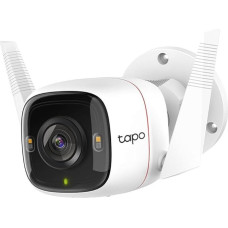 TP-Link Tapo C320WS Outdoor Surveillance Camera, WiFi IP Camera, 4MP High Resolution, 30 m Full Colour Night Vision, Motion Detection, IP66 Waterproof, Alarm Message, Two-Way Audio, White, Pack of 1