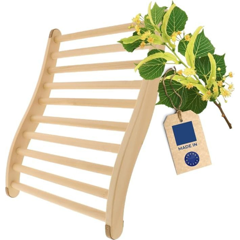 Ergonomiškas nugaros atlošas iš minkštos medienos su neslystančiu kamščiu