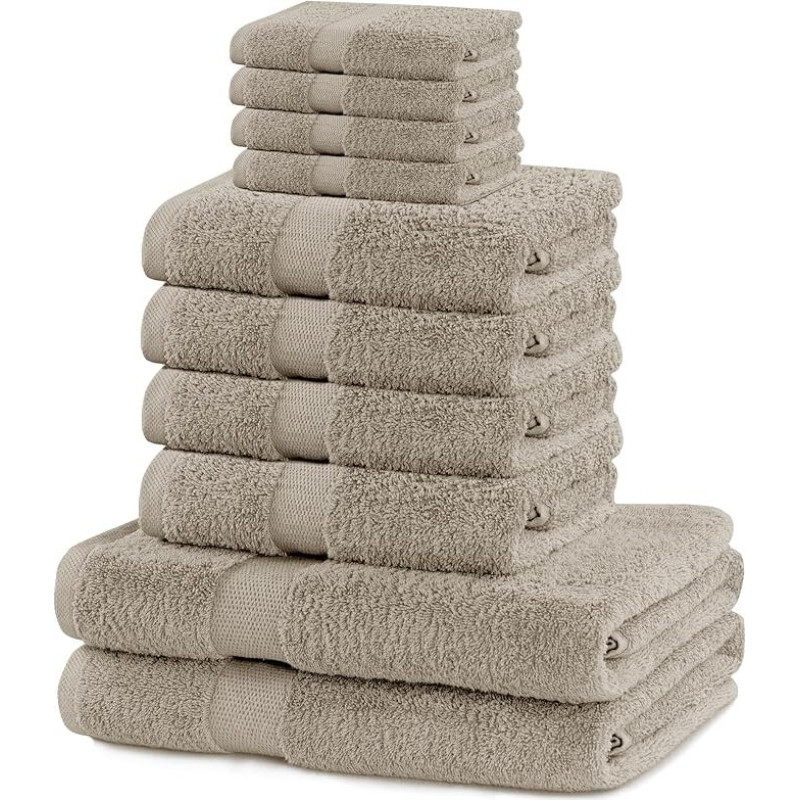 DecoKing Hand Towel Bath Towel Set Cotton Quality 525 g/m² absorbent, Marina
