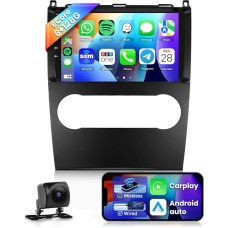 8 Core 6G + 128G Car Radio Android 13 for Mercedes Benz B200 A B Classe W169 A160 A180 A200 A220 2009-2012, 9 Inch IPS Touchscreen Car Radio with DSP Carplay Android Car GPS WiFi BT FM Rear View