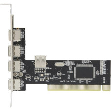 4 X PCI to USB 2.0 Expansion Card, PCI2.2 Expansion Card, 4 Port USB2.0 Hub Adapter, Universal PC High Speed Converter, Support Keyboards/Mouse/Printer/Scanners