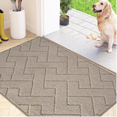 Dirt Trapper Mat Indoor 60 x 90 cm, Non-Slip Doormat, Washable Clean Mat, Absorbent Door Mat, Floor Mat Carpet for Dog, Entrance, Front Door & Hallway