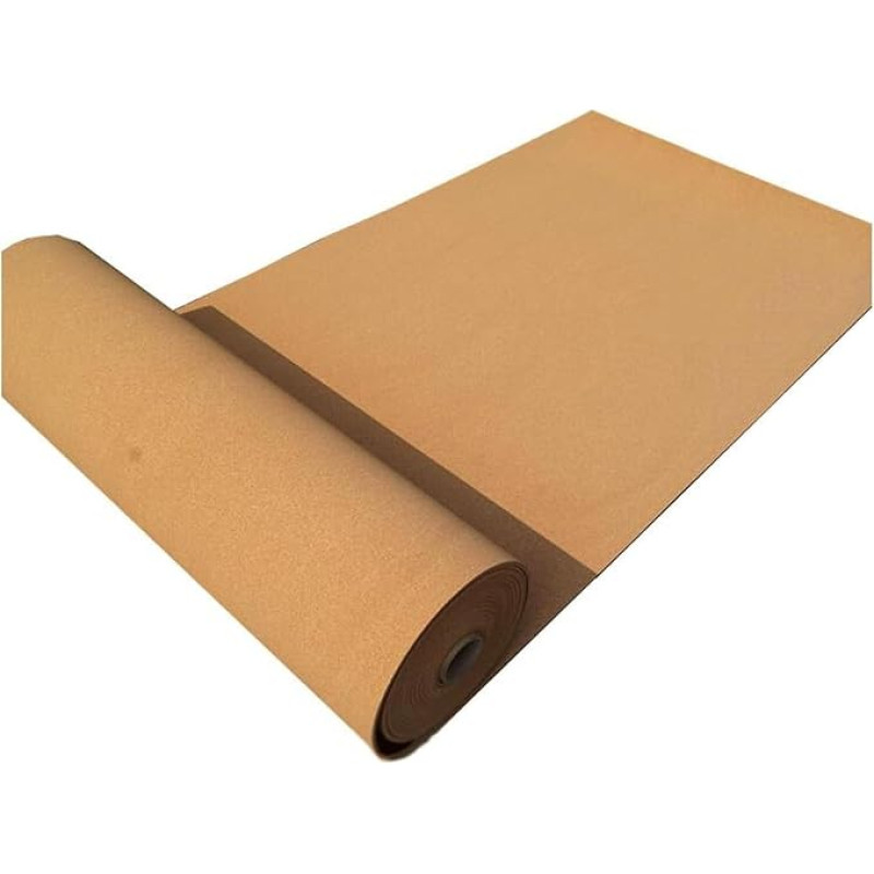 Selbstklebende Korkplatte auf Rolle für Heimwerkerarbeiten und Wanddekorationen. Rahmenlose, braune Korktafelrolle, leicht zu schneiden für Pinnwände, natürliches Korkmaterial, 1,22 x 7,38 m