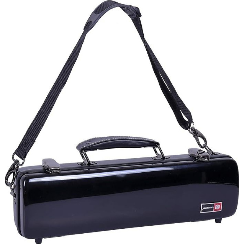 Dėklas fleitai, stiklo pluošto korpusas su kuprinės dirželiais, juodas (CRF1000FLBK)