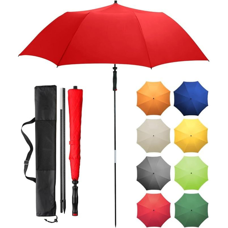 FARE kelioninis skėtis Travelmate Camper UV apsauga 50+ lagaminams, skirtas kelionėms, stovyklavimui, kelionėms, balkonui, paplūdimiui, sodui, raudonas