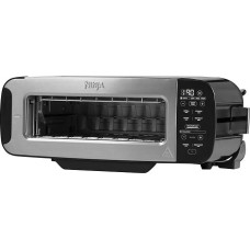 Ninja Foodi ST202EU 3-in-1 Toaster Electric Grill with Lid, Panini Press with Flip Design, 7 Cooking Functions, 7 Toast Lines, Baking Tray and Crumb Tray, Stainless Steel