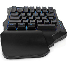NEDIS Wired Gaming Keyboard - USB Type-A - Foil Keys - RGB - One-Handed - Universal - Power Supply via USB - Power Cable Length: 1.60 m - Gaming