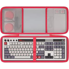 co2CREA Hard Portable Protective Case for 8Bitdo Retro108 Mechanical Keyboard, Hot Swappable Wireless Gaming Keyboard Case Compatible Dual Super Programmable Buttons, Bag Only