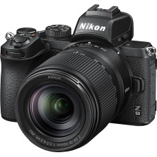 Nikon Z 50 KIT Z 18-140 VR (20,9 MP, OLED vaizdo ieškiklis su 2,36 mln. pikselių, 11 fps, hibridinis AF su fokusavimo asistentu, ISO 100-51 200, 4K UHD vaizdo įrašas)