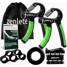 Professional Fitness Hand Trainer Set of 5 XXL Pack, 2 Finger Grips Adjustable 5-60 kg + Ring + Finger Strengthener + Finger Stretcher, Forearm Trainer Training Device for More Grip Strength + E-Book