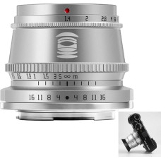 TTArtisan 35 mm F1.4 lens APS-C MF camera lens compatible with FX mount cameras X-A1 X-A10 X-M1 X-M2 X-H1 X-T20 X-T3 X-T4 X-T100 X-T200 X-T30 X -PR00 1 XS100 and more. (FX Mount Silver)