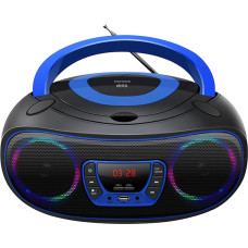 Denver Electronics TCL-212BT - CD-Player (4 W, FM, Extern, Tragbarer CD-Player, Blau, 3,5 mm)