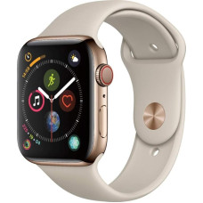 Apple Watch Series 4 (GPS + Zellular, 44MM) Aluminiumgehäuse Gold mit Stein Sportarmband (Generalüberholt)