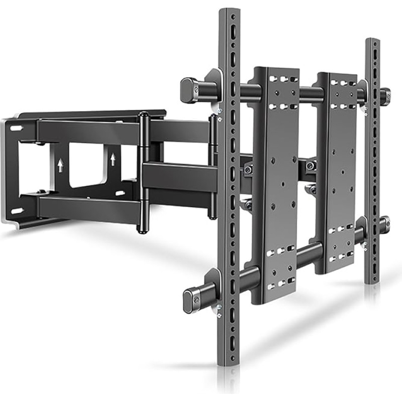 HILLPORT DY1000 TV Wall Mount Swivelling for 75-120 Inch TVs, Tilting Extension, Wall Mount for Flat & Curved TVs, TV Mount, Load Capacity of up to 130 kg, Max. VESA 1000 x 600 mm