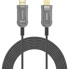 phoossno Gen 2 Certified 8K Fibre Optic HDMI 2.1 Cable Ultra High Speed HDMI Cable 48Gbps 50ft 15m HDR eARC HDCP2.2 2.3 Supports 4K 120Hz 8K60Hz Compatible with PS5 Xbox RTX3080/3090/LG C9/B9