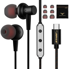 USB C Headphones, In-Ear Headphones HiFi Sound Magnetic USB C Headset with Microphone, USB C Connection Headphones for Samsung Galaxy A53 S22 S20 Fe S21 iPad Pro Huawei P40 P30 Xiaomi Google Pixel