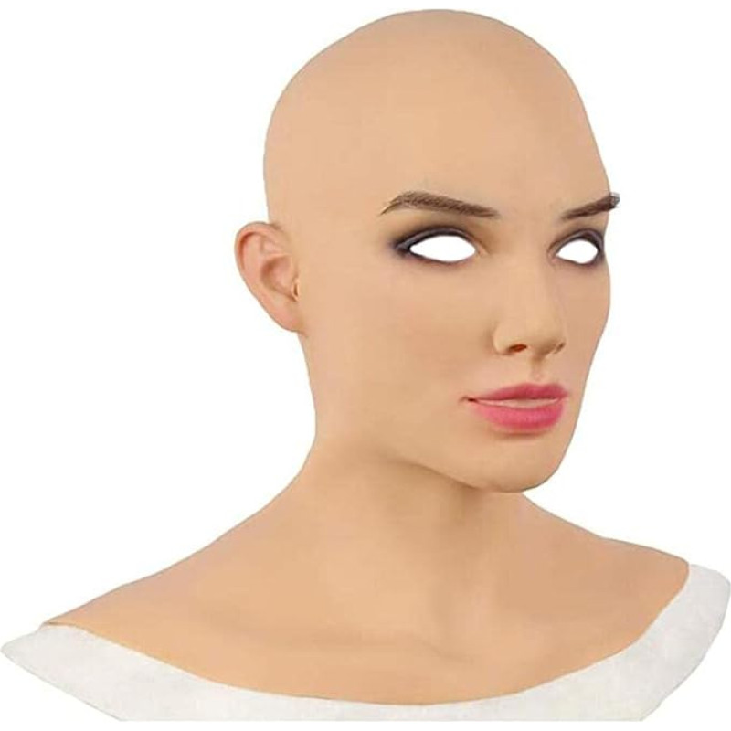 BBABBT Female Realistic Silicone Crossdresser Mask Cosplay Drag Queen Halloween Costume Halloween Party Cosplay Party Costume Props