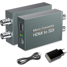 HDMI to SDI Converter, HDMI to 3G-SDI/HD-SDI, Audio Converter 2 Way SDI Adapter Output Dual SDI