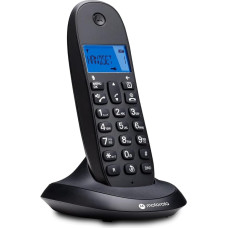 Motorola C1001CB+ - DECT Cordless Landline Telephone - Includes Call Blocking Mode - Caller ID / Hands-Free Calling / Telephone Book with 50 Entries - Colour Black