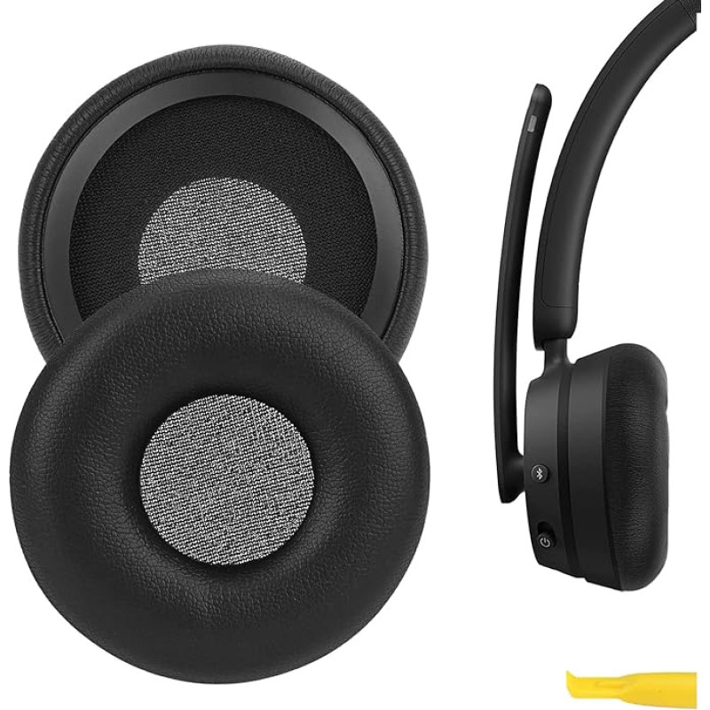 Geekria QuickFit Replacement Ear Pads for Modern Wireless and Modern Wired Headphones, Headset Ear Pads, Ear Cup Cover, Repair Parts (Black)