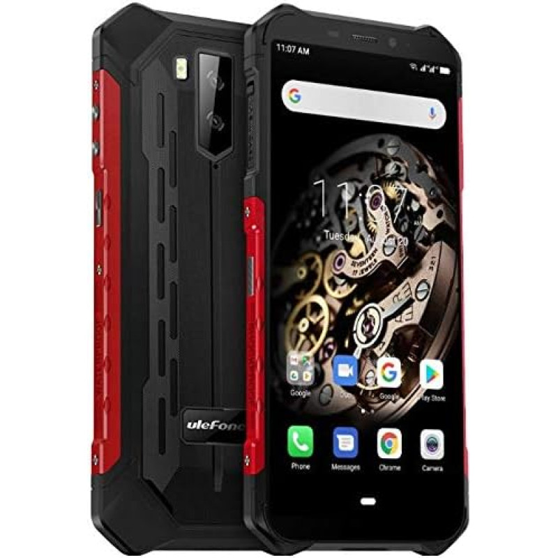 Ulefone Armor X5 4G Outdoor Smartphone Without Contract, MTK6763 Octa-Core 3GB RAM 32GB ROM, Android 9.0 5.5 Inch Screen, IP68 / IP69K Rugged Mobile Phone, Dual SIM, 13 MP + 5 MP + 2MP, 5000 mAh Battery, GPS NFC, red