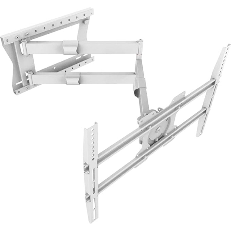 XTRARM TiTon 100 cm wall clearance TV wall mount, long swivel arm, tilt, swivel, rotate, pull, for TV approx. 42-75 Inch up to 60 kg up to VESA 600 x 400 mm, TV Bracket, White