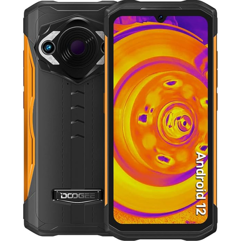 DOOGEE S98 Pro Outdoor Mobile Phone with 256 x 192 Thermal Imaging Camera, 8GB + 256GB Memory, Android 12 Smartphone without Contract, 20MP Night Vision + 48MP Camera, Helio G96 6.3 Inch FHD+ 6000 mAh