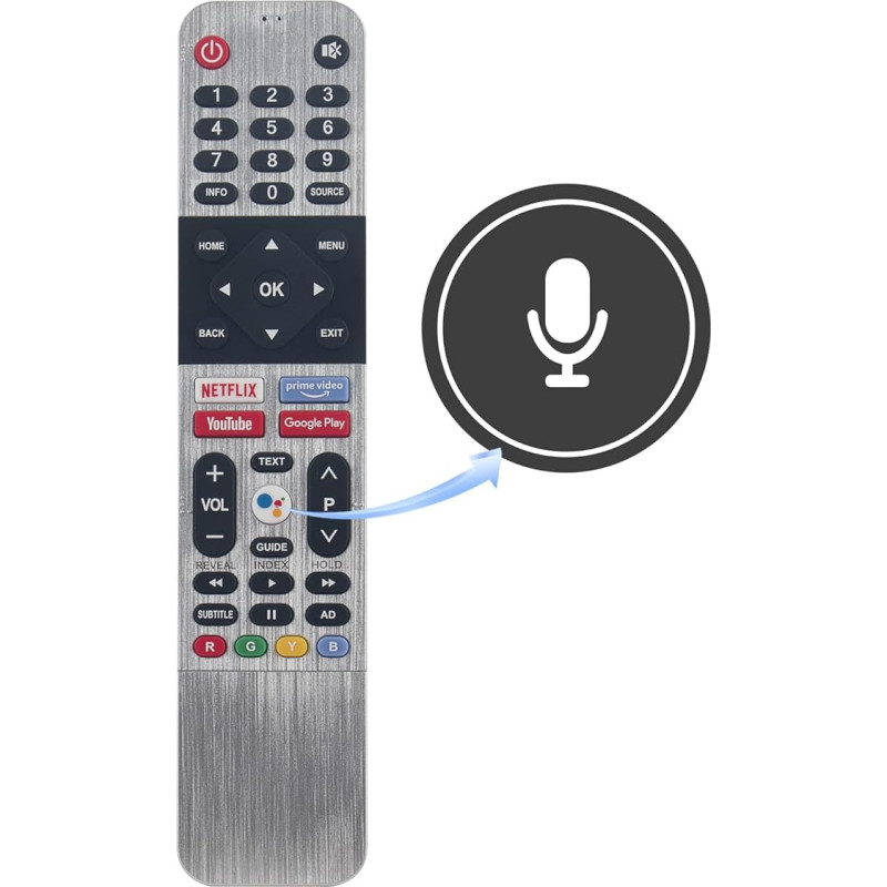 ALLIMITY Voice Remote Control Replacement for Coocaa OK ODL43751US-TIB ODL40750FS-TIB ODL40950FS-TAB 32S3N 40S3N 43S3N 55S3N 539C-268920-W010