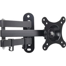 TV Monitor Wall Mount for Show 15, Adjustable Bracket Swivel and Tilt Universal for 13-30 Inch 100 x 100, 75 x 75 mm Metal TV Bracket (Black)