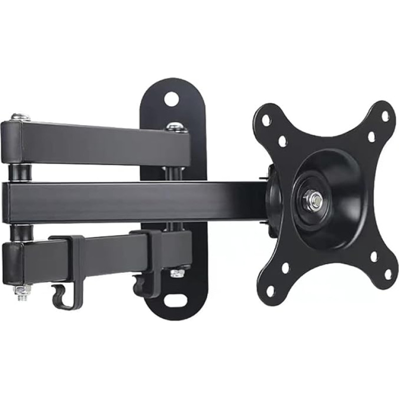 TV Monitor Wall Mount for Show 15, Adjustable Bracket Swivel and Tilt Universal for 13-30 Inch 100 x 100, 75 x 75 mm Metal TV Bracket (Black)