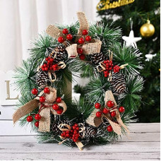 BuerHomie Christmas wreath decoration for door, front door, table