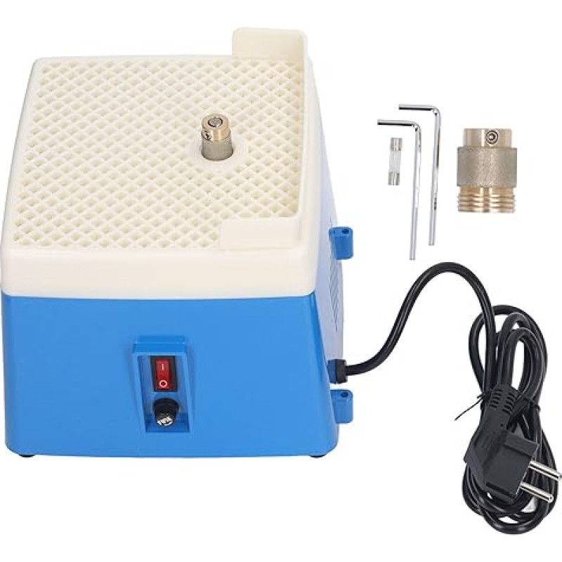 Stained Glass Grinding Machine with Powerful Motors, Unique Spiral Grinding Bit Design, Mini Art Grinding Processing Tool Kit with 1 Inch Bit, EU Plug 220V