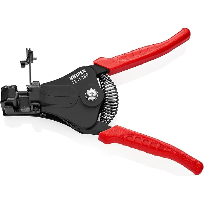 Knipex Wire Stripper with Moulding Blades Black Painted with Plastic Handles 180 mm 12 11 180