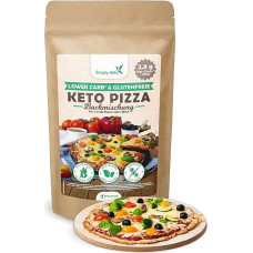 Simply Keto Lower Carb* & Keto Pizza Baking Mix - For 2 x Pizza or 1 x Pizza Tray - Only 2.8 g Carbohydrates per 100 g - Vegan Protein - Gluten Free & Low Calorie - 290 g
