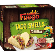 Fuego - Taco Shells 12 Pack | Fried Corn Taco Bowls | Make Your Own Filled Tacos | Vegan, No Flavour Enhancer | 158g