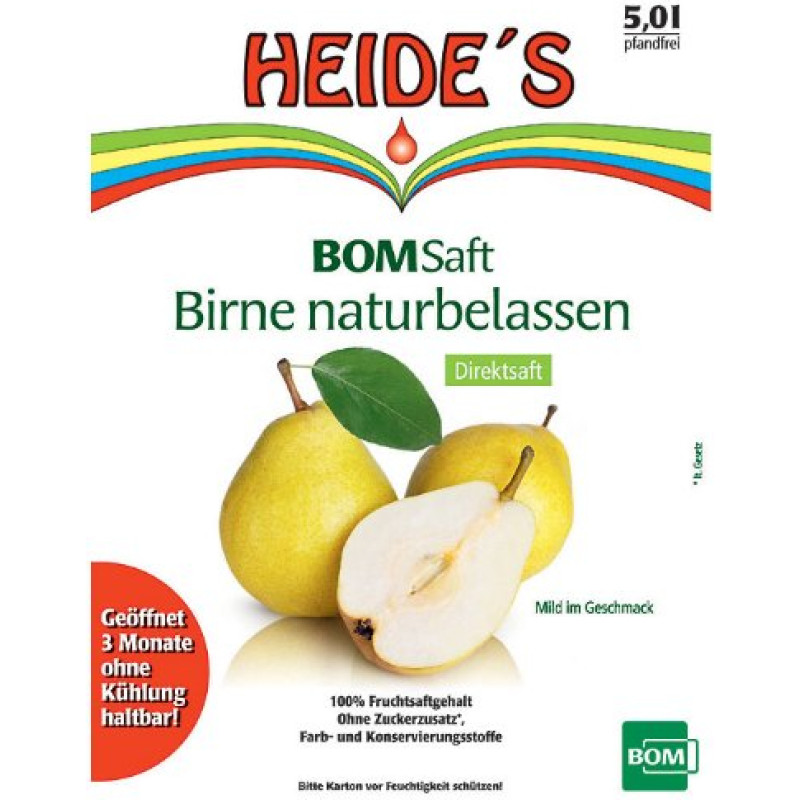 BomSaft Natural Pear, 5 Litres