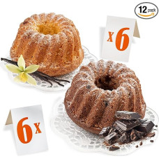 Ou Yes! Pack of 12 x 51g - Mix Muffins 2 Varieties - Vanilla and Cocoa - Individually Packed - Direct Consumption Packs - Net Weight 612g