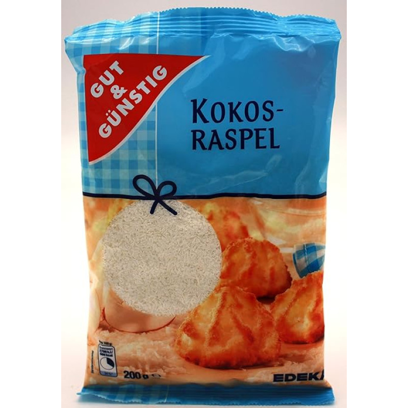 Gut & Günstig Coconut Rasps Fine Pack of 10 (10 x 200 g)