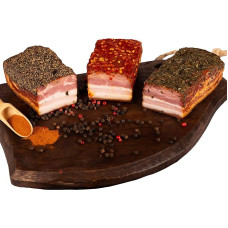 WURSTBARON® šoninės pakuotė su čili, žolelėmis ir pipirais, originali austriška šoninė, su aromatingais prieskoniais, 750 g