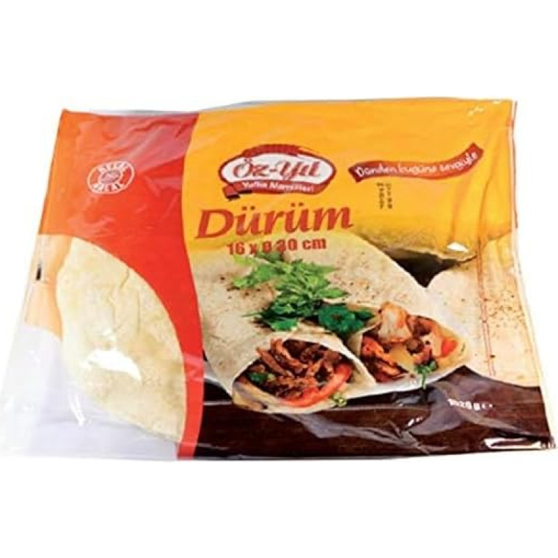 Öz Yil - 16 x 30 cm XL Dürüm Dough Fladen - Tortillas (1440g)