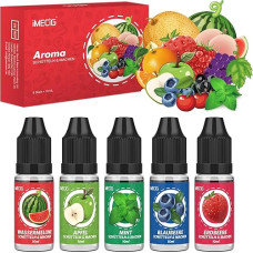 IMECIG Concentrated Aroma 5 x 10 ml Set, Shake & Make, Natural Concentrated Aroma in Food Grade, Ideal for DIY, Baking, Cooking, Room Refreshment and much more