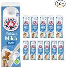 Bear Brand Milk Durable Milk %1.5 Fat 1000 Mililitres x 12 Pieces with Pufai Grocery
