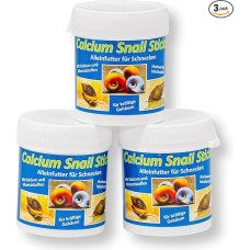AQ4Aquaristik Calcium Snail Sticks Sticks Sticks Sticks - pilnavertis maistas sraigėms su kalciu ir vitaminais stipriems sraigių kiautams 3 x 45 g = 135 g