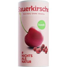BUAH® Freeze-Dried Sour Cherry, Whole Sour Cherry as a Snack or for Cereal, Ideal Candy Substitute, Vegan & No Added Sugar, 135 g